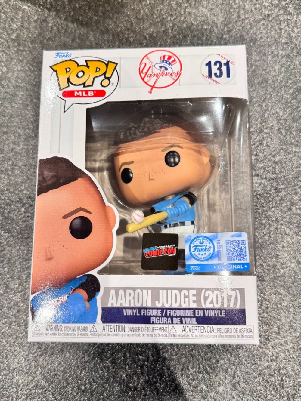 Funko POP! Aaron Judge #131 NYCC 2026 Toy Temple Exclusive in Soft Protector